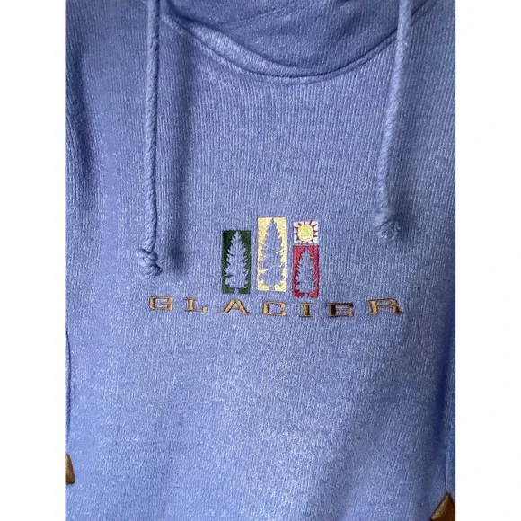 Renegade Glacier Pullover Sweatshirt Cowl Neck Embroidered Lavender Purple small - Picture 2 of 8
